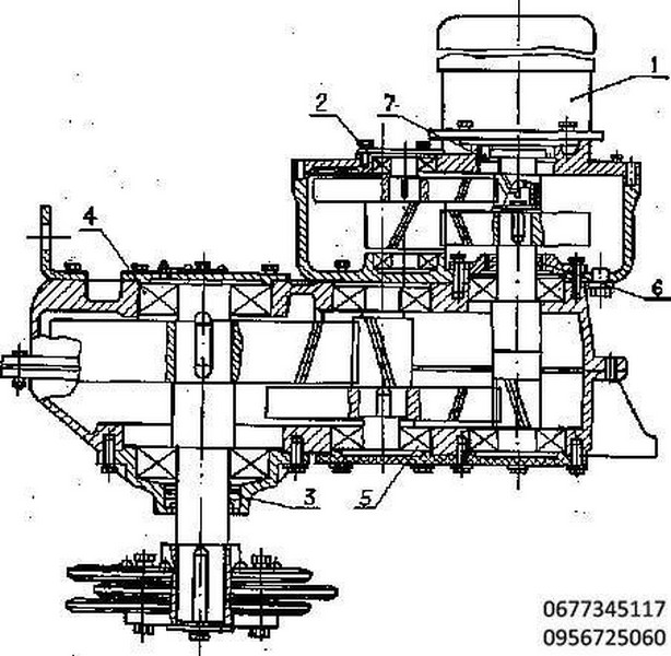 Редуктор (привод) УСГ-00.010 предназначен для привода в движение дельтаскреперной установки УСГ-170/250 